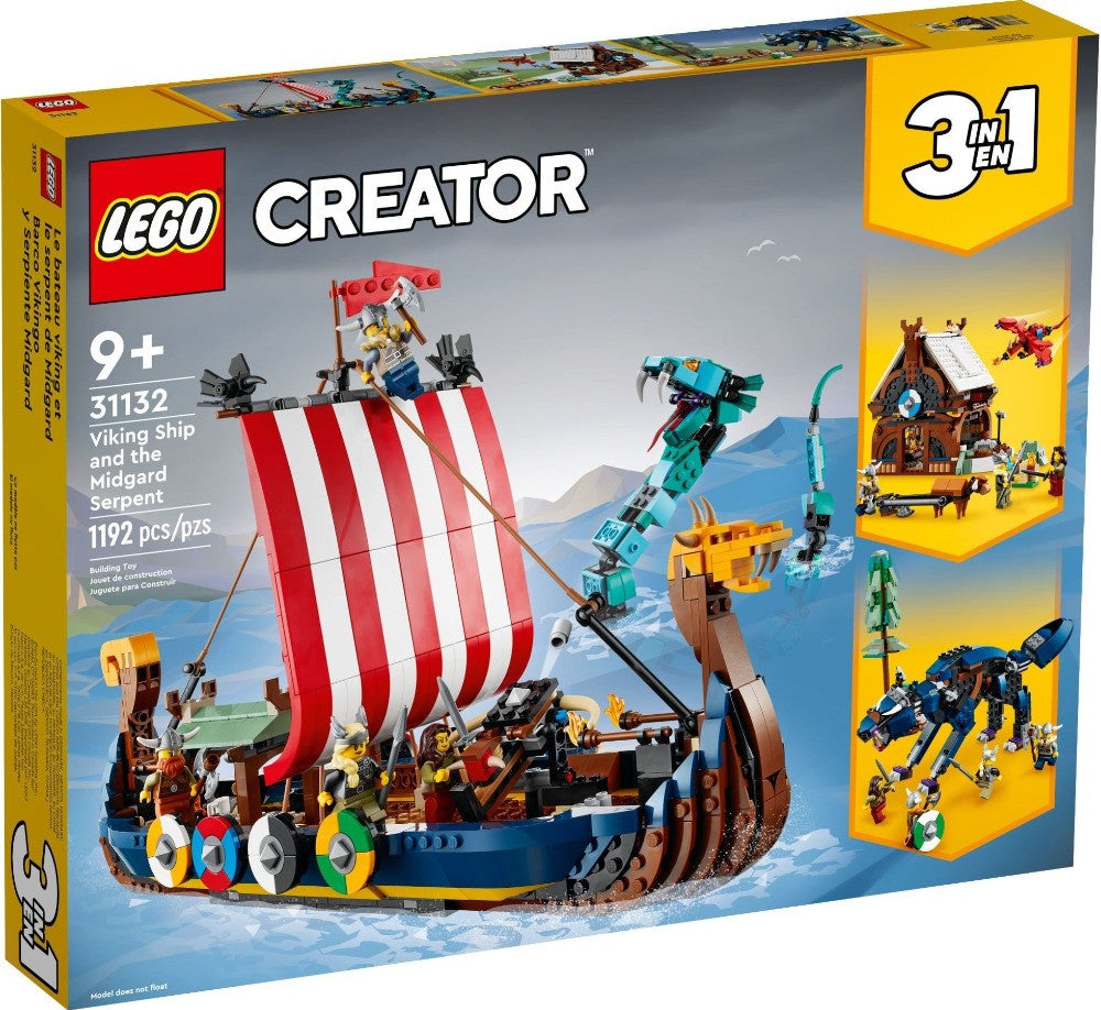 Lego 31132 Creator 3in1 Viking Ship and the Midgard Serpent