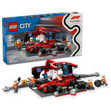 LEGO City 60443 F1® Pit Stop & Pit Crew with Ferrari Car