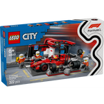 LEGO City 60443 F1® Pit Stop & Pit Crew with Ferrari Car