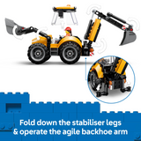 LEGO 60480 City Yellow Backhoe Loader