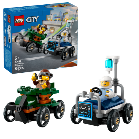 LEGO City 60459 Aeroplane vs. Hospital Bed Race Car Pack