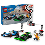 LEGO 60474 City F1 Grid with VCARB & Sauber Race Cars