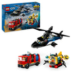 LEGO City 60462 Helicopter, Fire Engine & Submarine Remix