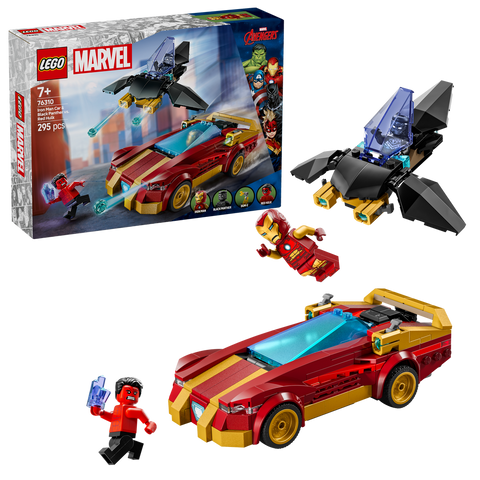 LEGO Super Heroes 76310 Iron Man Car & Black Panther vs. Red Hulk