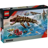 LEGO 76974 Jurassic World Brick-Built Mosasaurus Boat Mission