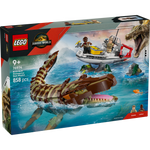 LEGO 76974 Jurassic World Brick-Built Mosasaurus Boat Mission