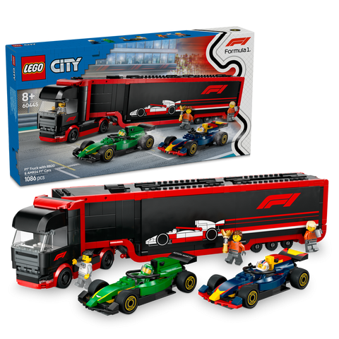 LEGO City 60445 F1® Truck with RB20 & AMR24 F1® Cars