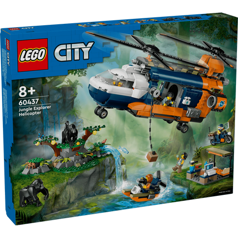 LEGO City 60437 Jungle Explorer Helicopter at Base Camp (881 Pcs)
