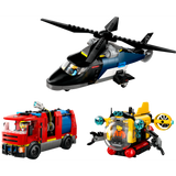 LEGO City 60462 Helicopter, Fire Engine & Submarine Remix