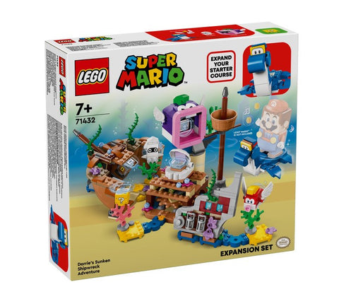 LEGO Super Mario 71432 Dorrie's Sunken Shipwreck Adventure Expansion Set (500 pcs)