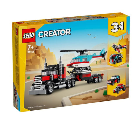 LEGO Creator 3in1 31146 Flatbed Truck with Helicopter (270 pcs)